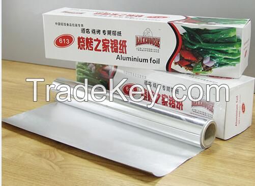 Aluminium foil rolls tinfoil silver paper BBQ barbecue baking paper green food packaging container