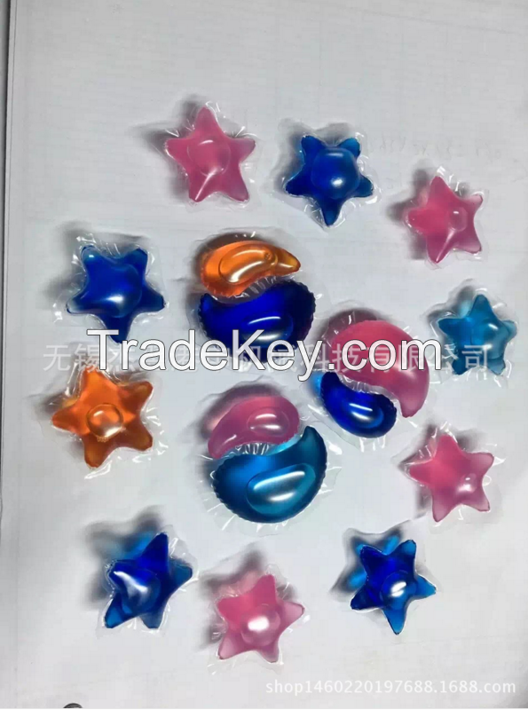 20g star shape apply to all clothes laundry liquid pods with natural fragrance.