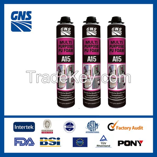 750ml spray pu foam adhesives for wooden &amp; doors