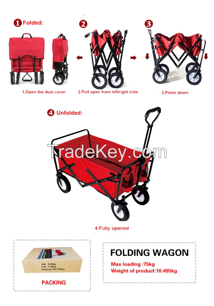 folding wagon cart multi-function tool cart 