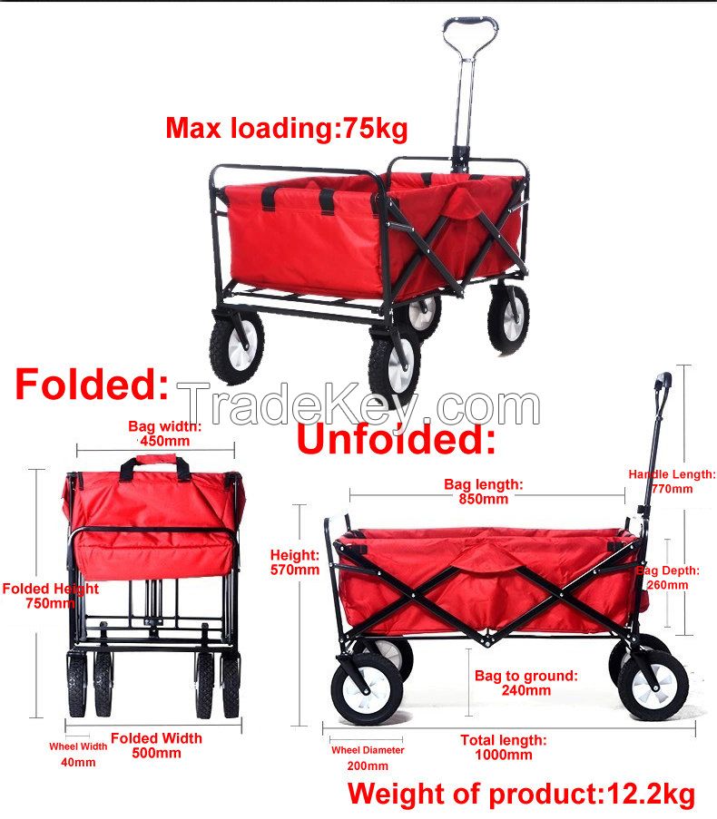 folding wagon cart multi-function tool cart 