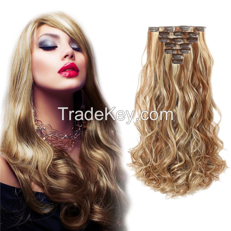 P8/613# natural looking 20&quot; Curly Full Head Hair Extensions