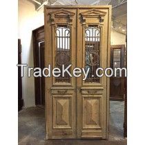 DOUBLE DOORS W/ IRON WORK C.1880