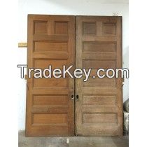 PAIR OF OAK POCKET DOORS C.1880-1900