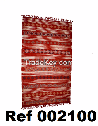 Kilim Berber Rug (Origin: Tunisia) 100% Wool (Ref # 002100)