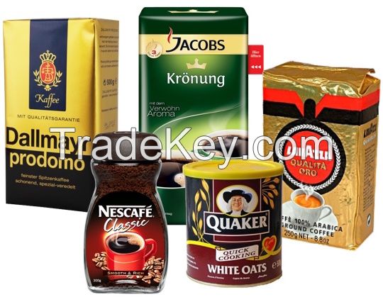 Jacobs Coffee, Nescafe Classic, Quaker Oats, Dallmayr 