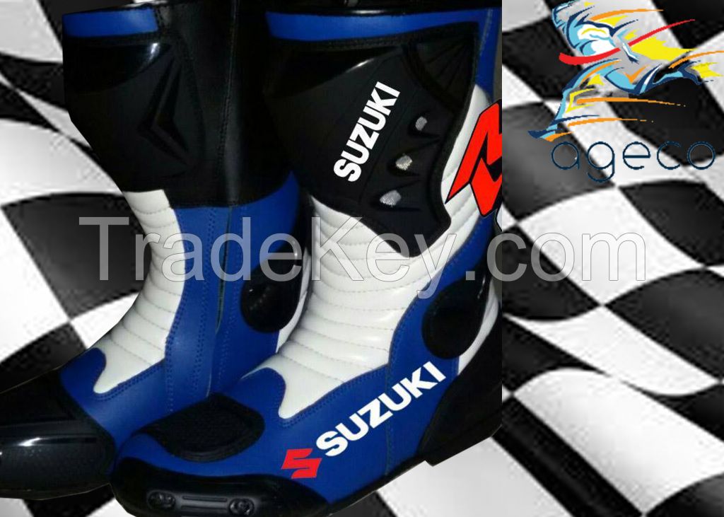  Motorbike Leather Shoes Motorcycle Racing leather boots