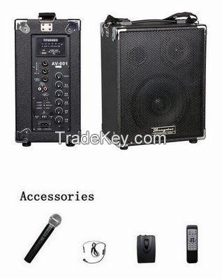 AV-601 6&amp;amp;quot; PORTABLE BLUETOOTH PA KARAOKE SPEAKER USB MP3 1X MIC SD HIFI