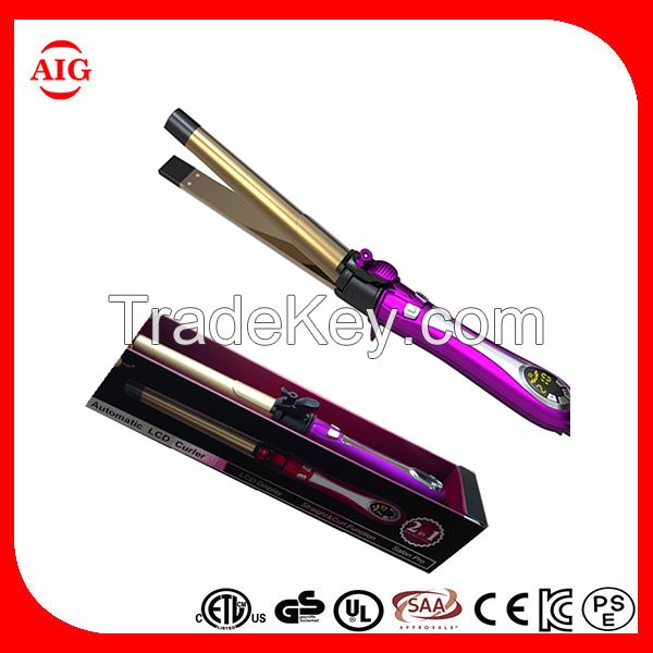 Automatic 2 in 1 hair curling iron