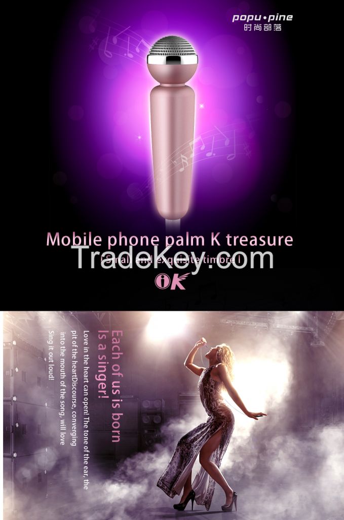 Coolcold Mini Portable Karaoke Microphone For Mobile Phone