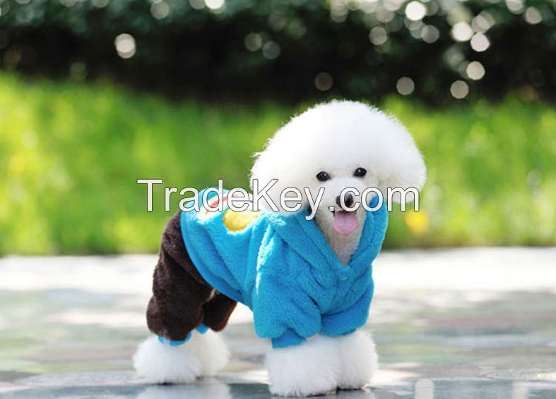 Velvet fashion warmy dog cloth for winter outdoor and decoration