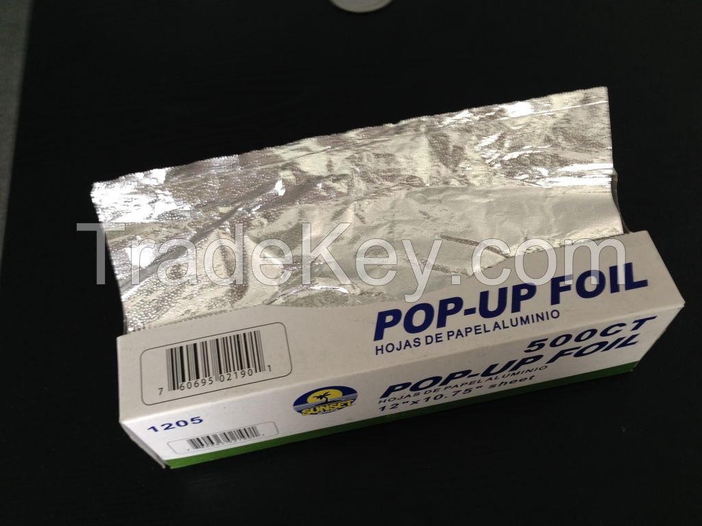 disposable Aluminum Foil Pop Up sheet for kitchen