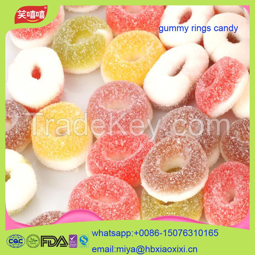 gummy rings candy/gummy candy/soft candy/fruit flavored candy/pizza candy