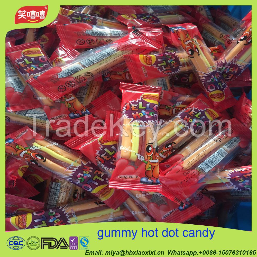 gummy hotdog candy/soft candy/gummy pizza/burger candy/assorted flavored candy