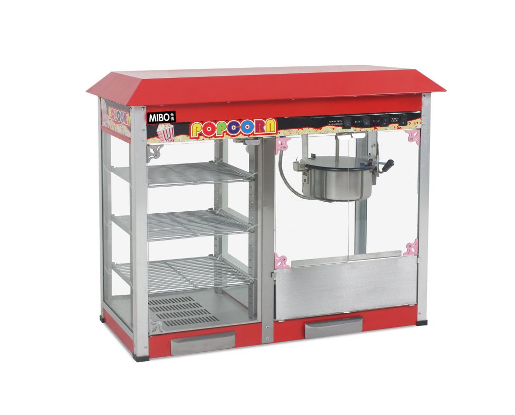 Popcorn Machine with warming cabinet