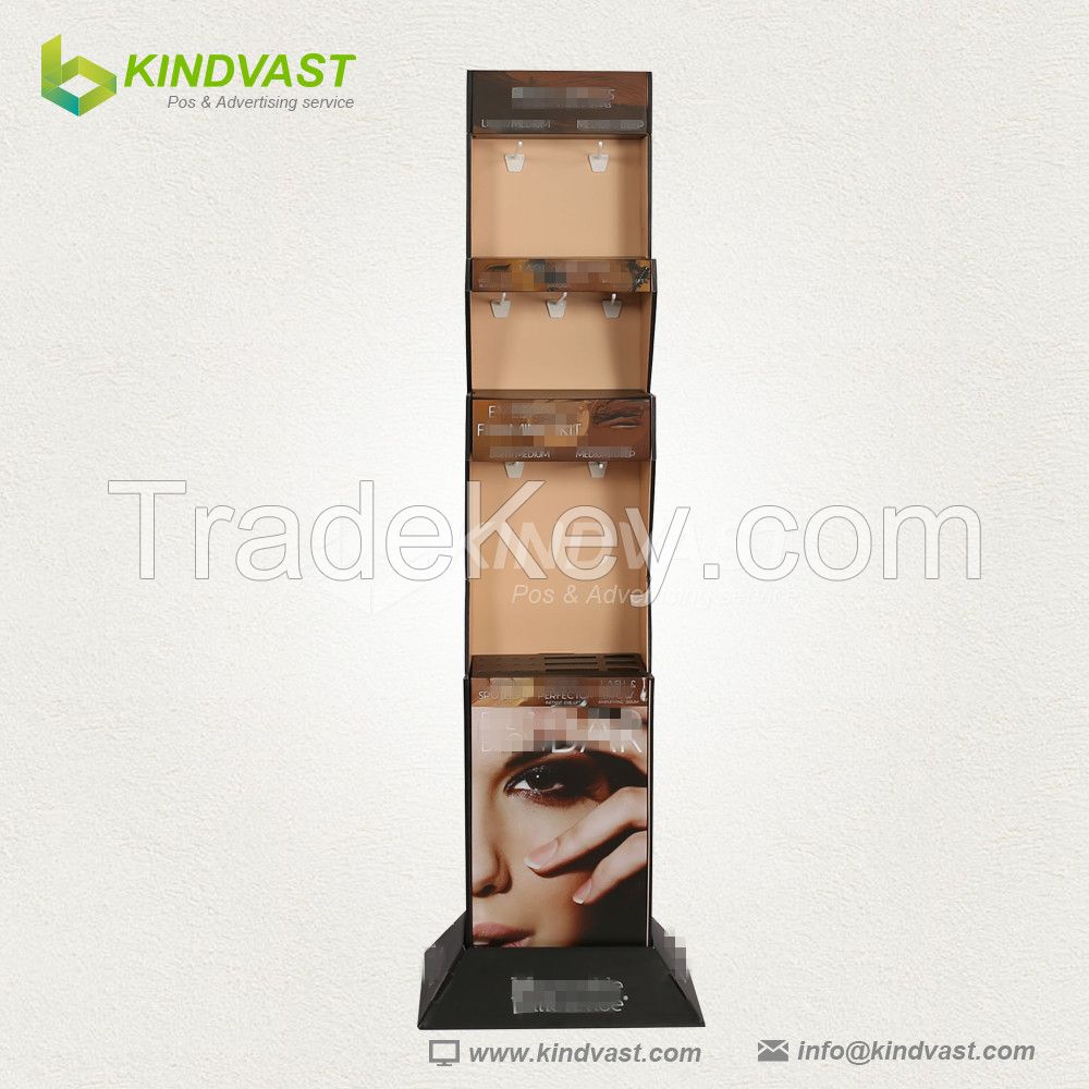 Fashion custom cosmetics product floor display stand