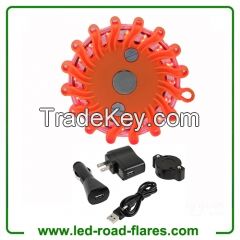 Red Best Led Road Flares Kits Rechargeable