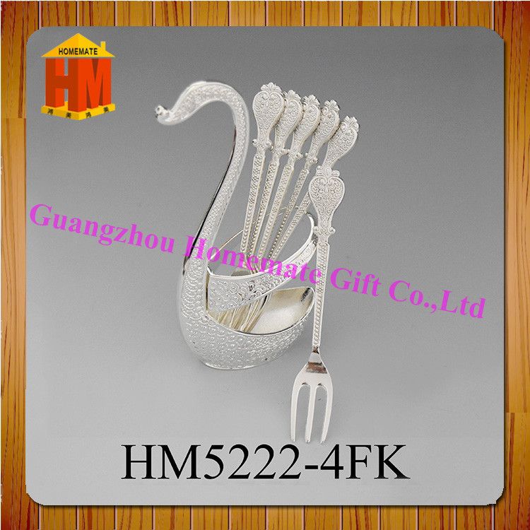 DUCK Spoon Set, gift swan set with fork