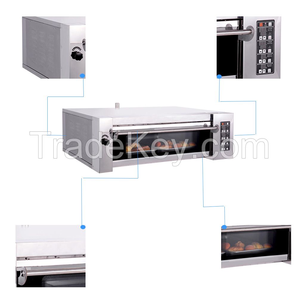 Double Deck Four Trays Bakery Gas Oven / Bakery Machine