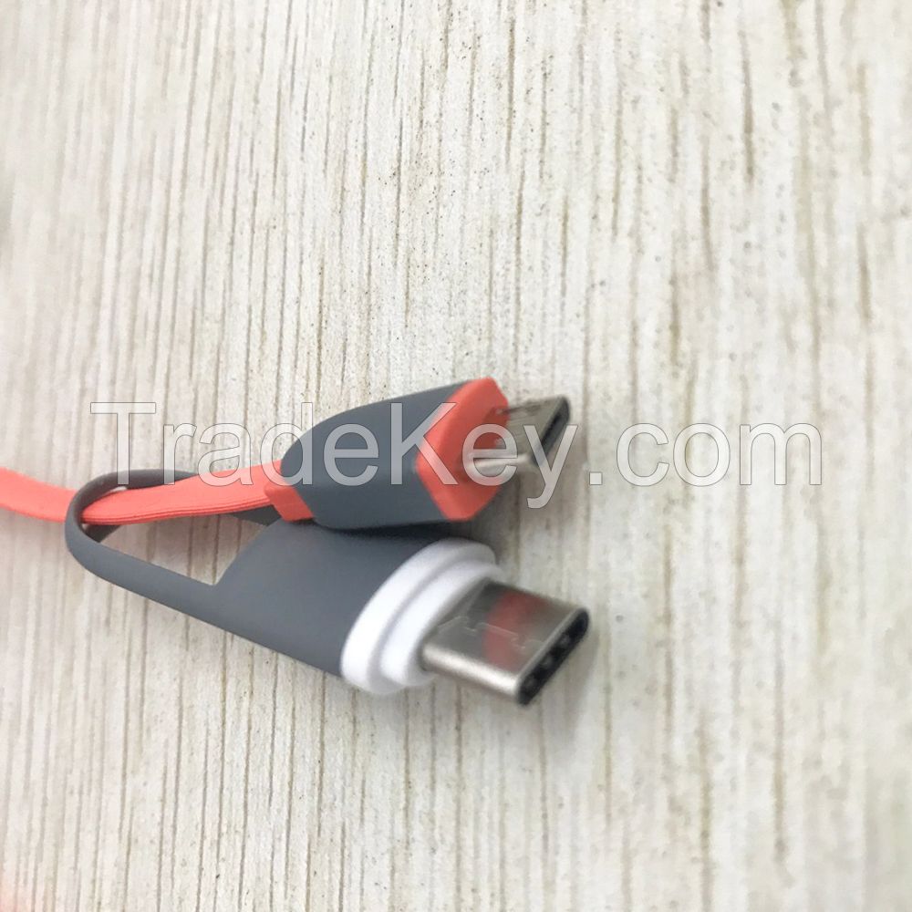 Custom logo usb cable 2 in 1 for newbook