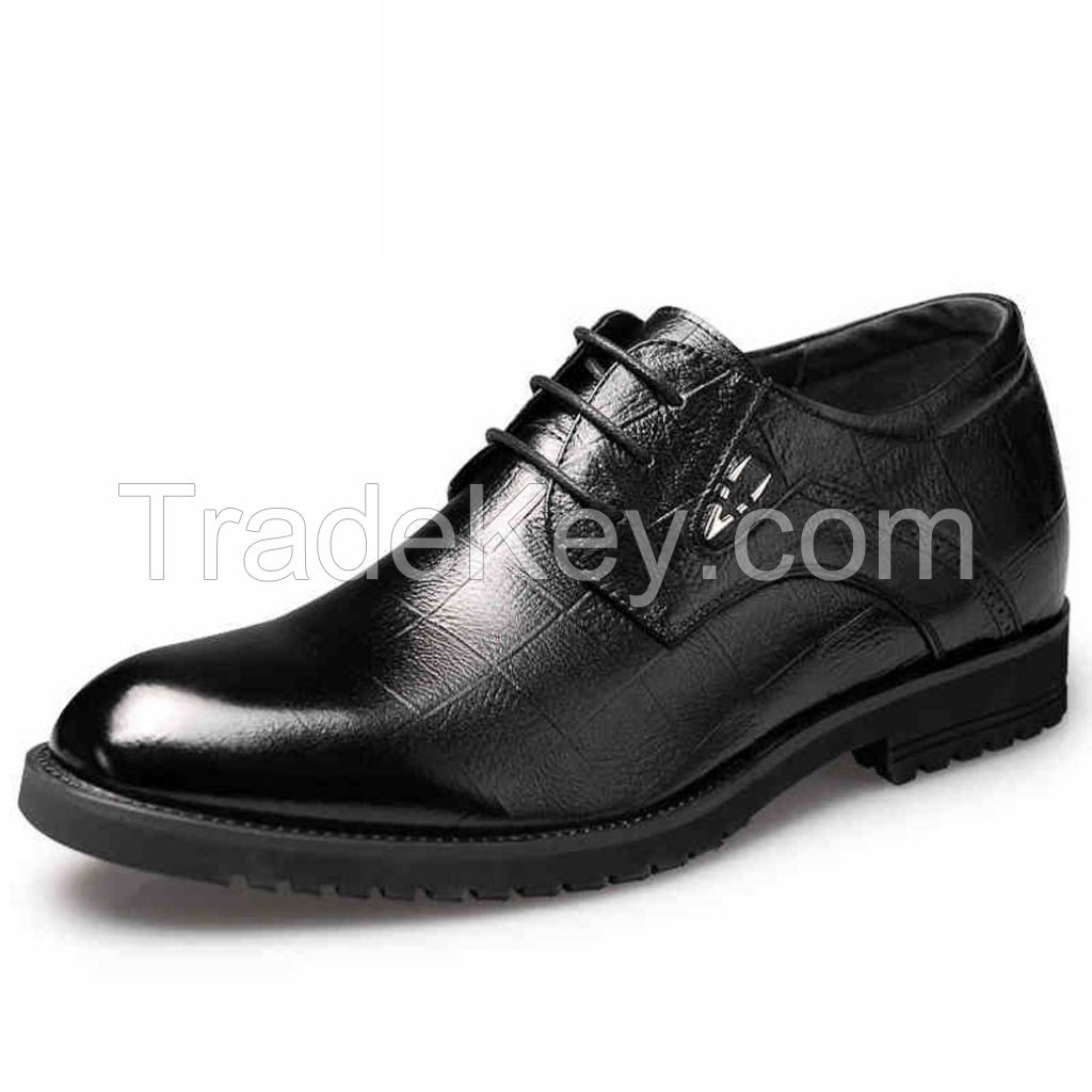 Height Elevator Shoes 2.36 Inch Height Increasing For Men Dress Business Shoes Cow Leather Upper