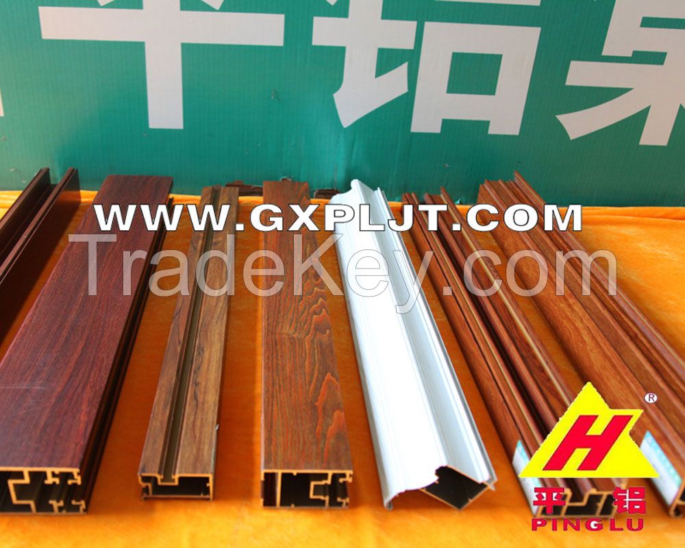 Series extruded aluminum profile for windows and doors