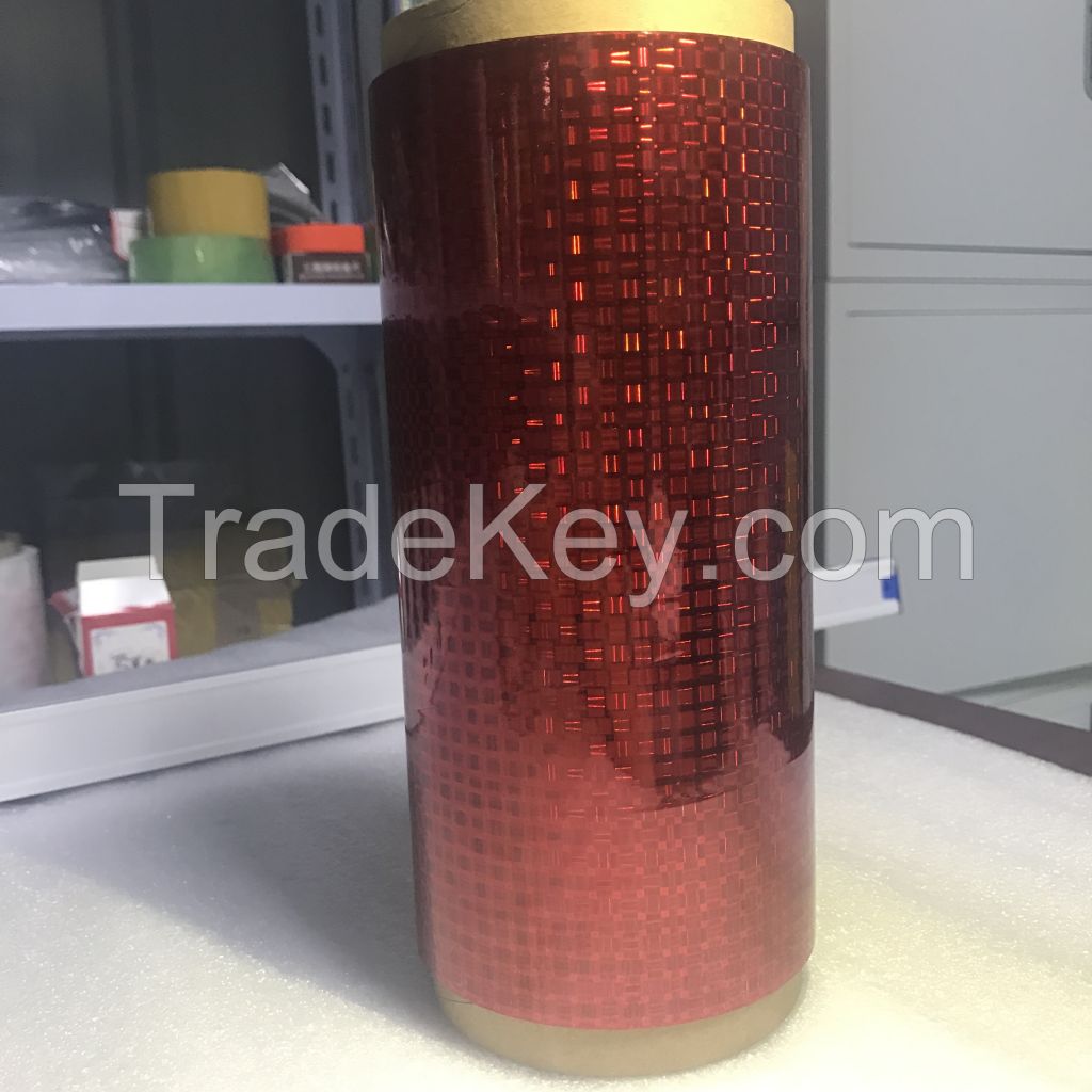 color red metalized film hologram printing usage 