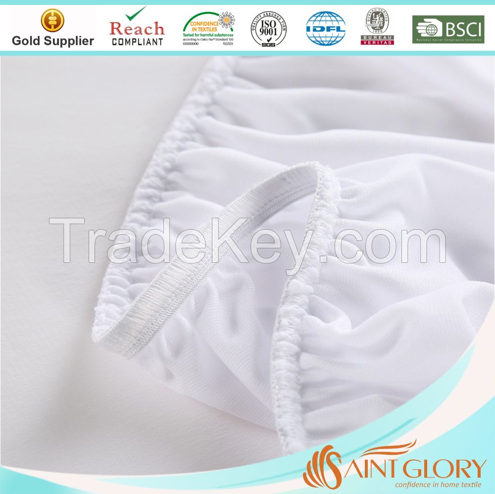 Amazon Hot Selling Hotel Water Proof Cotton Fabric Mattress Protector Soft Mattress Cover / Pad