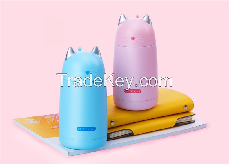 Cute Cat Thermos Cup Kids Thermo Mug Drinkware for Child