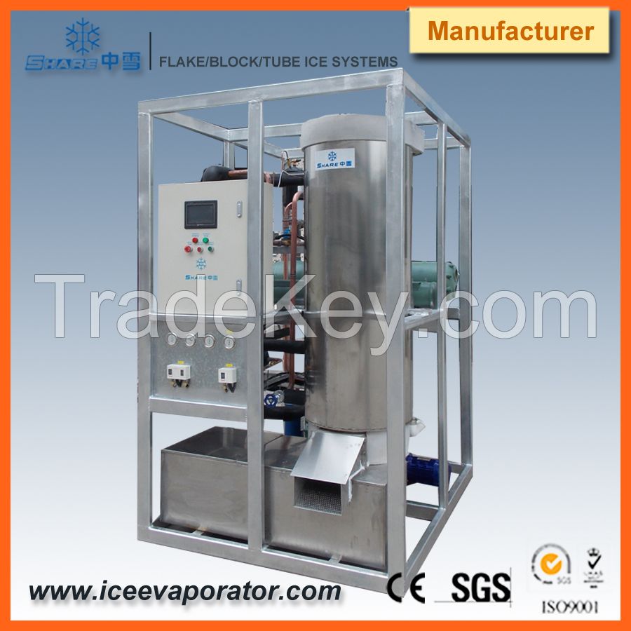 Hot sale tube ice machine, sanitary ice for edible purpose of restaurant and food plant