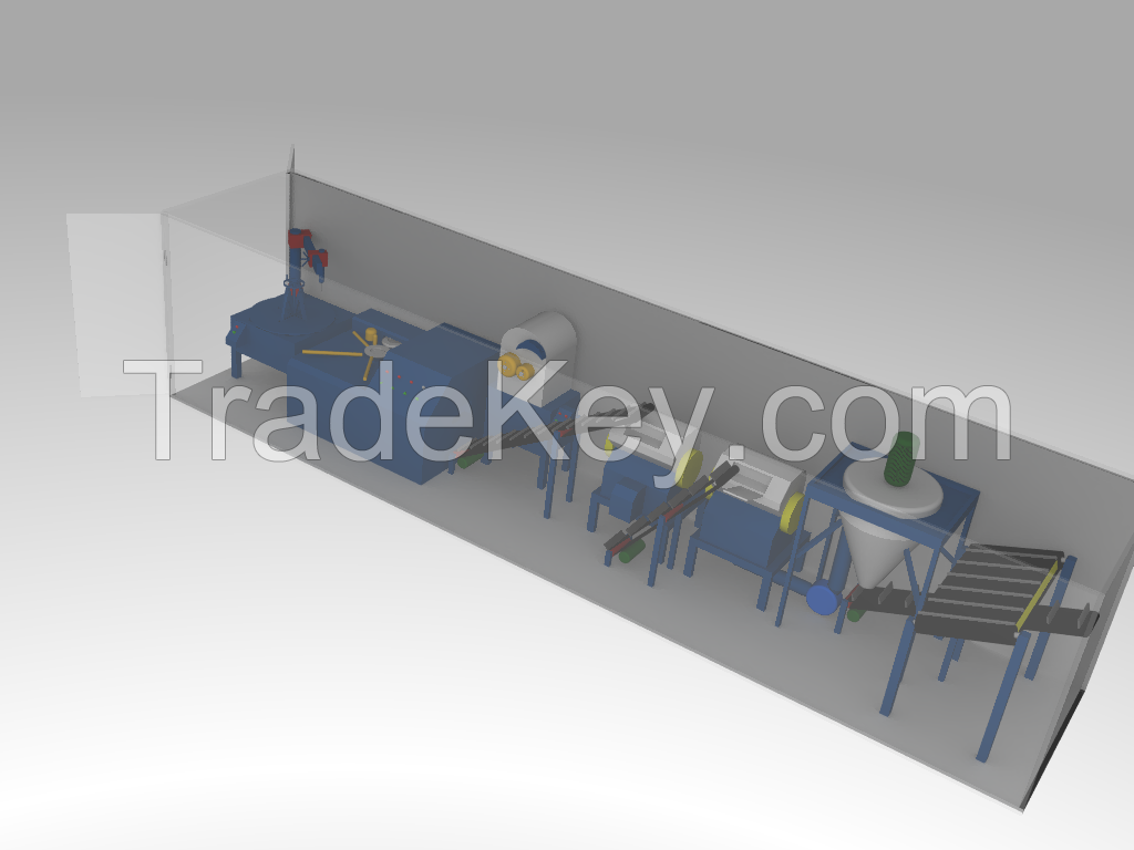 Rubber crumb production module