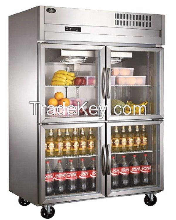 commercial glass door refrigerator beverage cooler