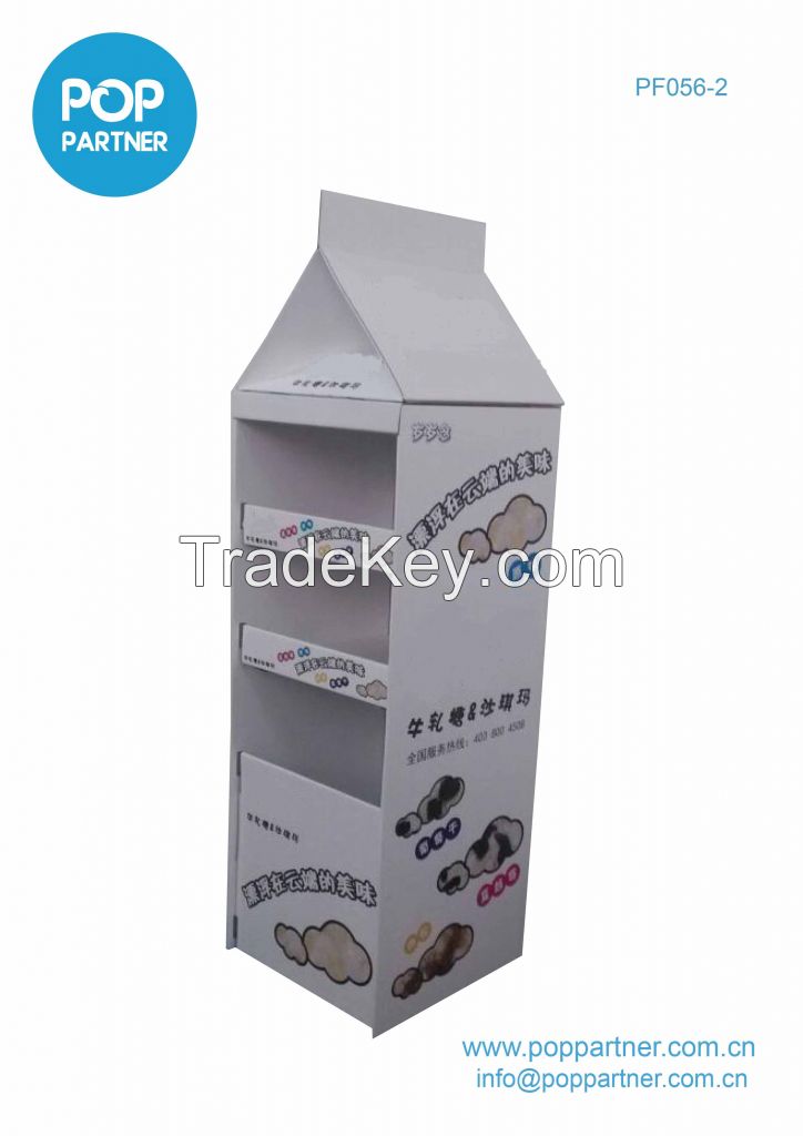 Nougat Corrugated Cardboard Floor Display Stand