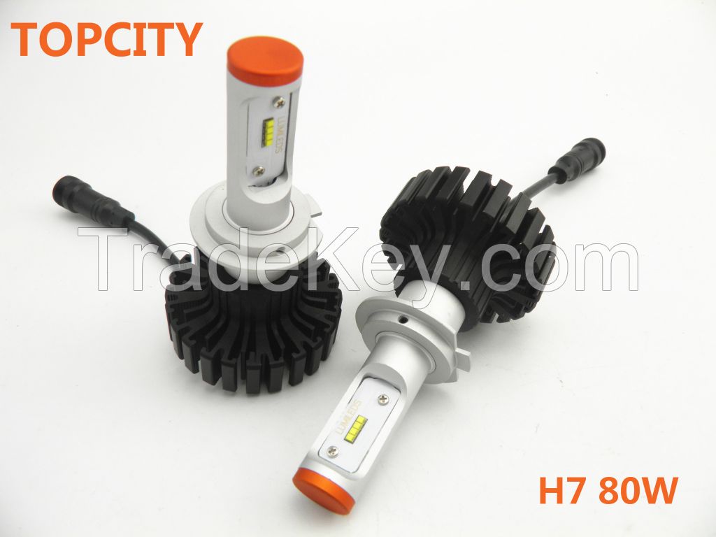 Led headlight kit competitive price H7 80W led headlight bulbs