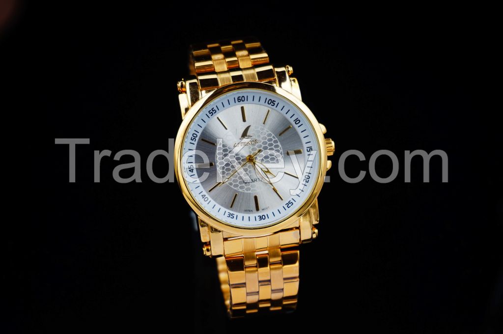 Gold watch, High Quality Brand Design Lowest Price Fashion From China supplier Wristwatch