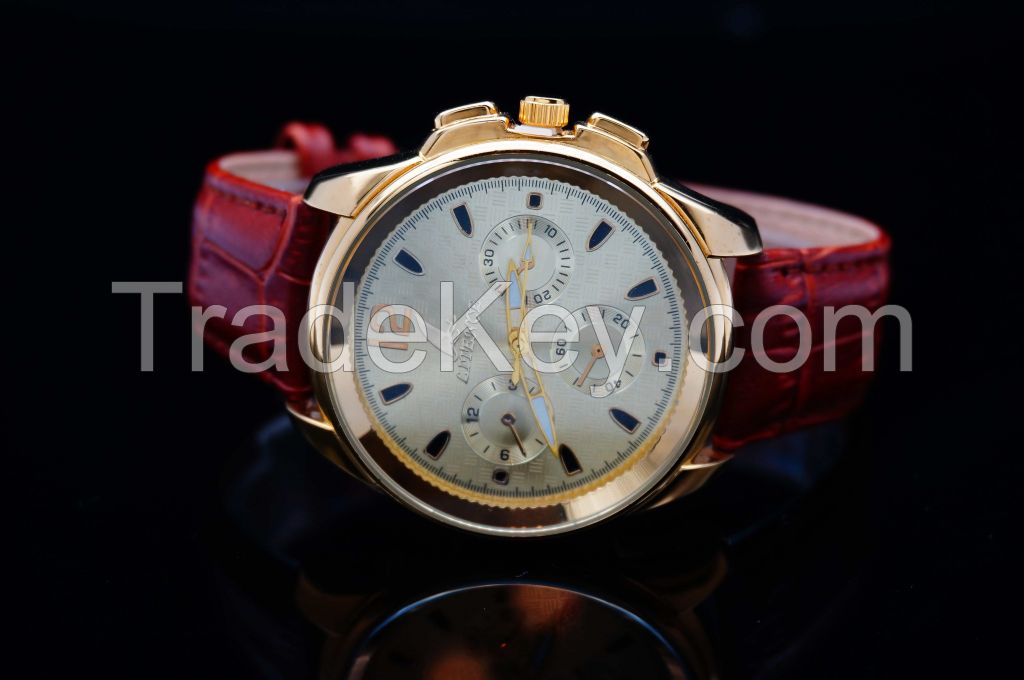 Gold watch, High Quality Brand Design Lowest Price Fashion From China supplier Wristwatch