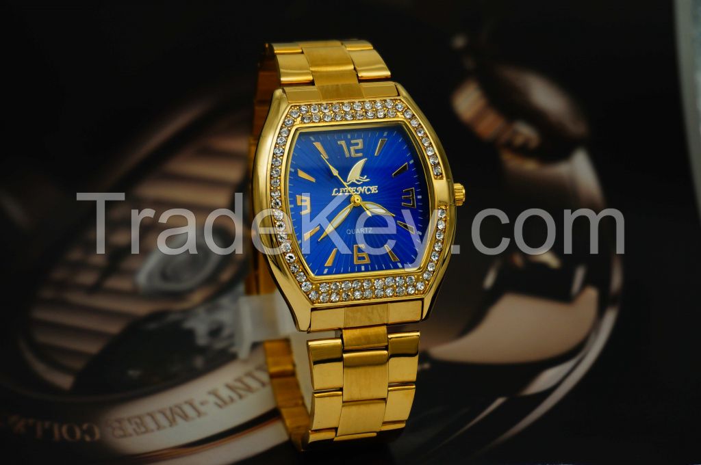 Gold watch, High Quality Brand Design Lowest Price Fashion From China supplier Wristwatch