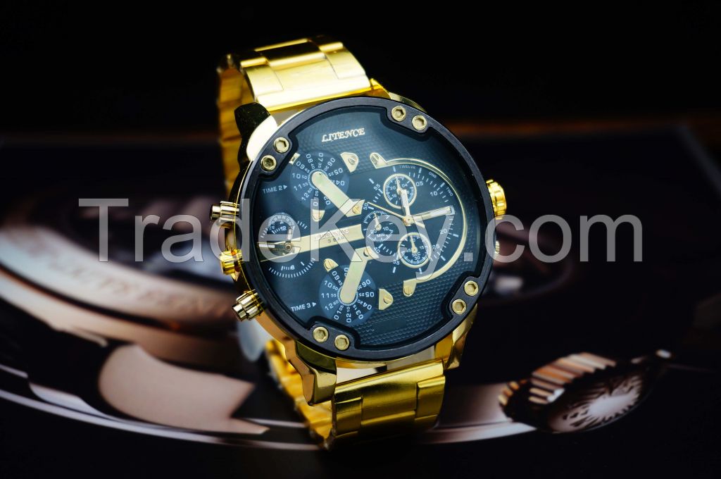 Gold watch, High Quality Brand Design Lowest Price Fashion From China supplier Wristwatch