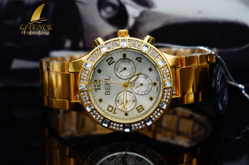 Gold watch, High Quality Brand Design Lowest Price Fashion From China supplier Wristwatch