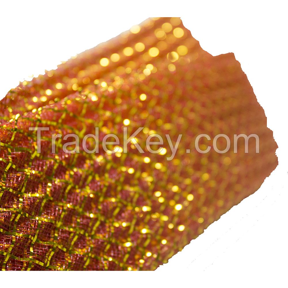 Gold metal thread contrast polyester horsehair braid crinoline