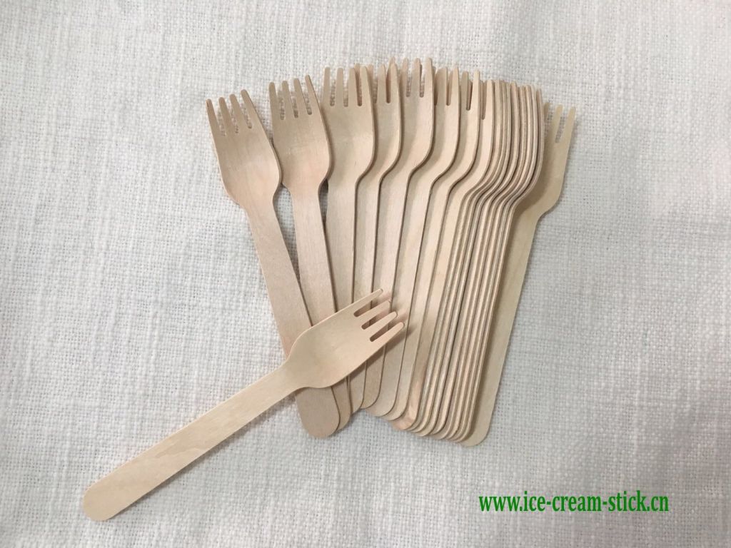 birch wood spork fork