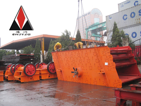 Stone crushing and screening machine