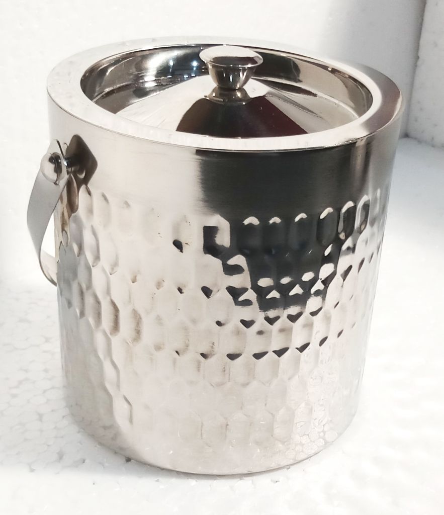 Graminheet Stainless Steel Ice Bucket 1500ml with Hummer Crafted