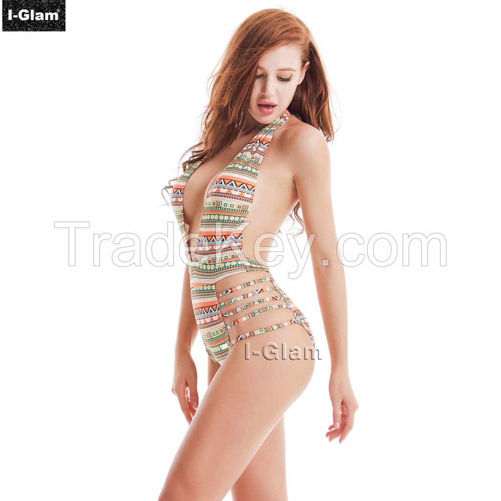 I-Glam One-piece Sexy Printed Bikini Swimwear