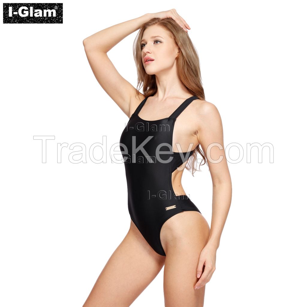 I-Glam One-piece Sexy Black Bikini Swimwear