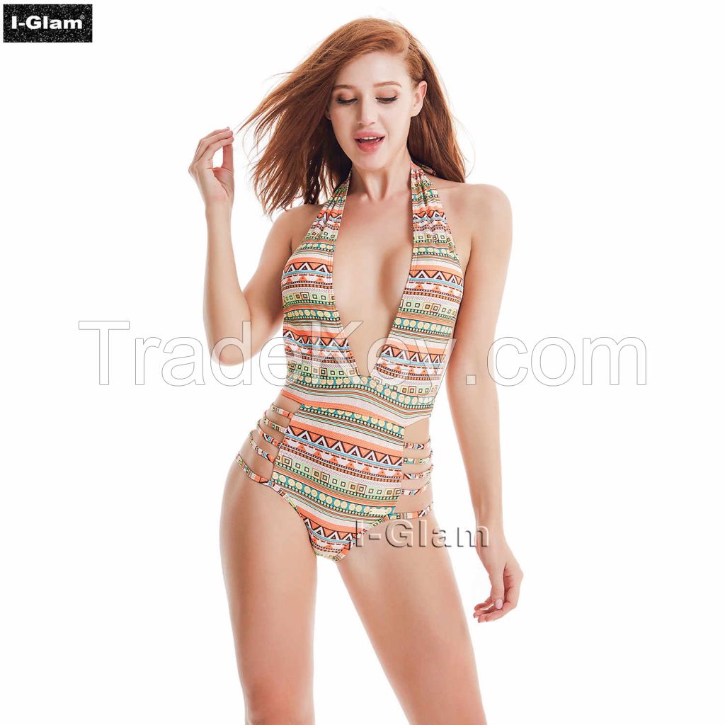 I-Glam One-piece Sexy Printed Bikini Swimwear