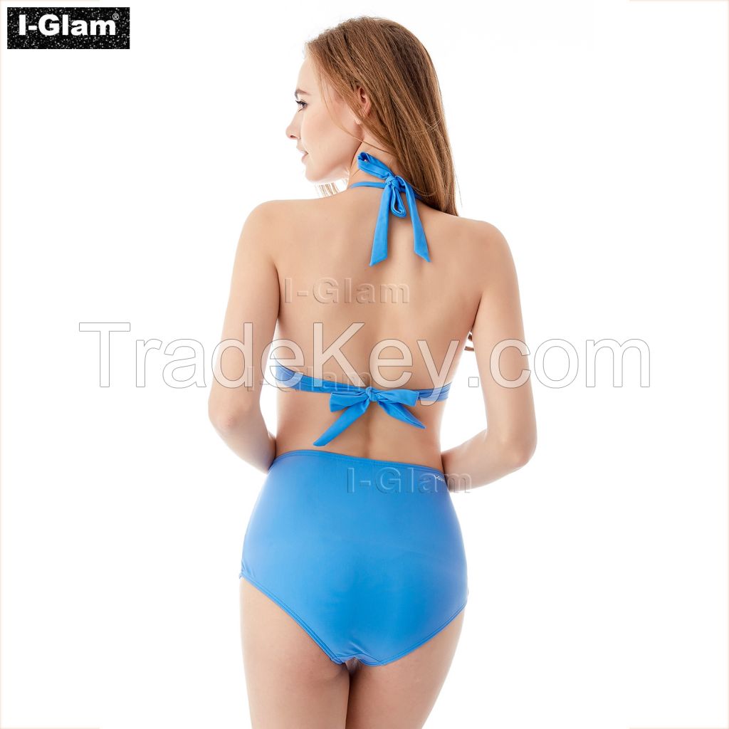 I-Glam Blue High Waist Sexy Bikini Swimwear