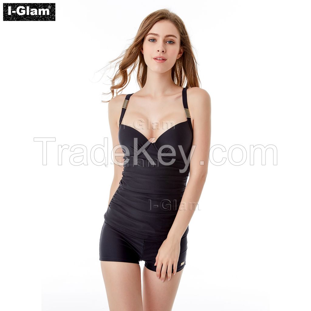 I-Glam Black Sexy Women Tankini Swimwear