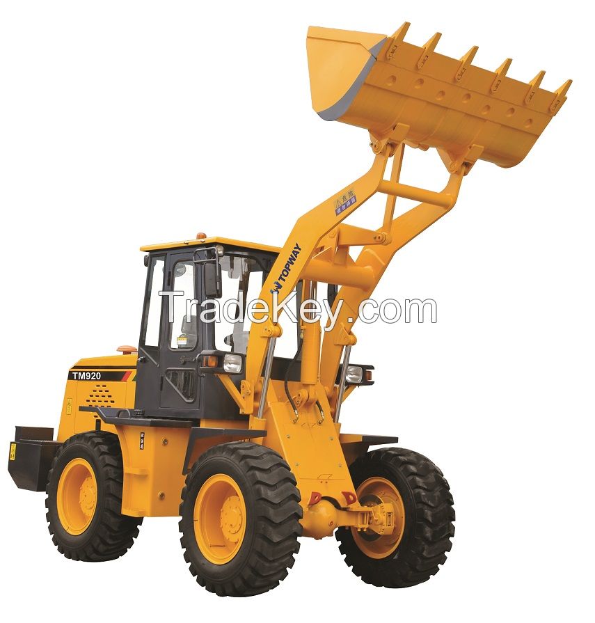 High Quality 2Ton 1.0CBM small wheel loader, mini loader with YTO engine or Cummins engine