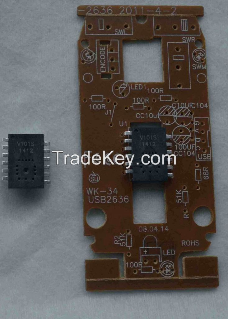 Wired mouse IC V101 DIP12L USB+PS interface replace A2636